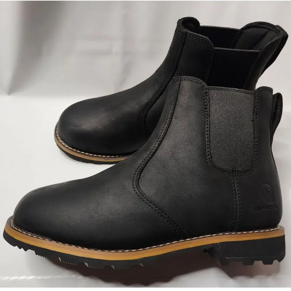 Carhartt Women’s Frontier Water Resistant Chelsea Boots Slip Resistant 9 Black
